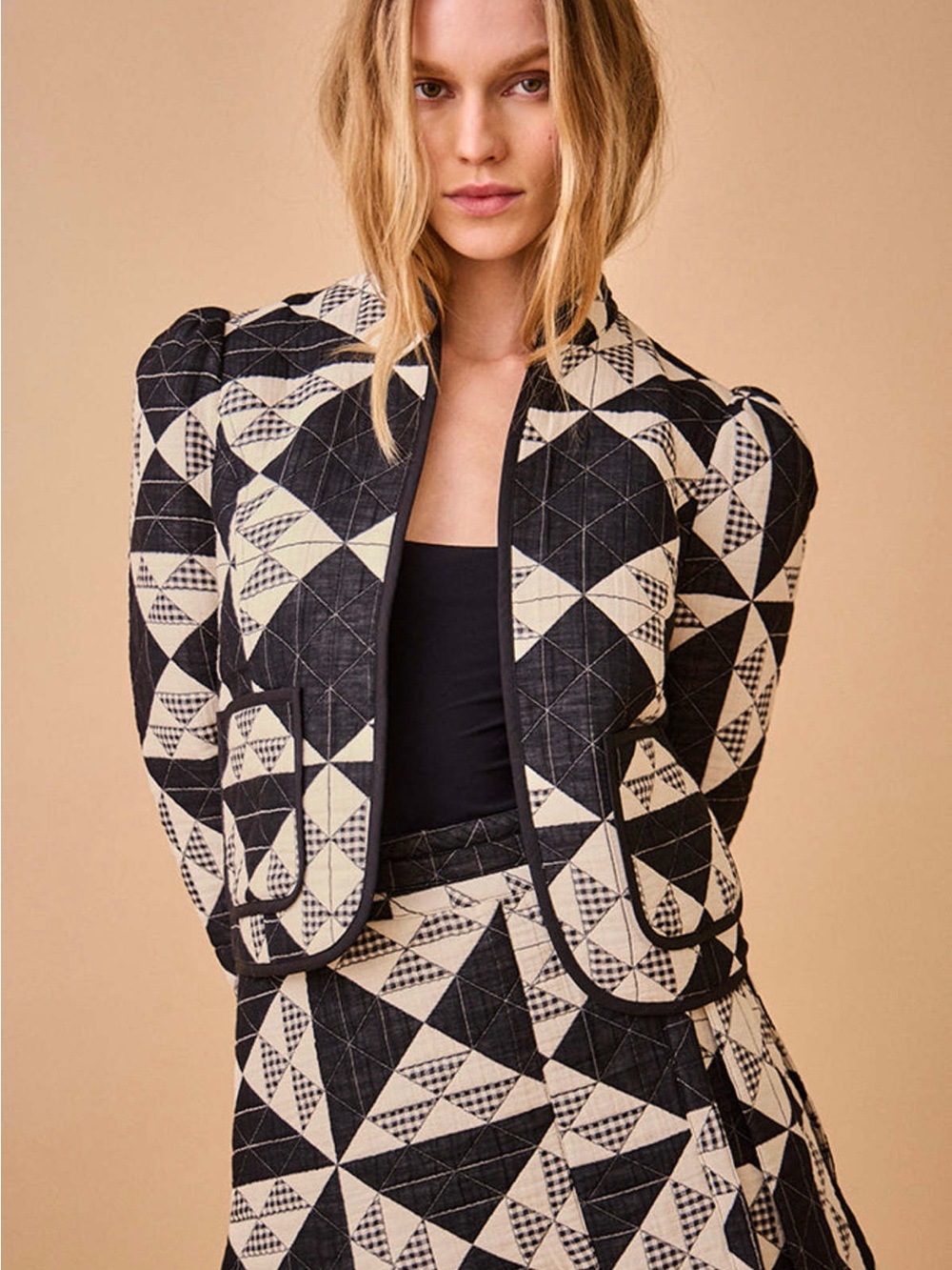 HUNTER BELL WESSEX JACKET - QUILTED GINGHAM Size Large